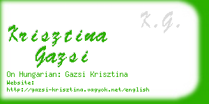 krisztina gazsi business card